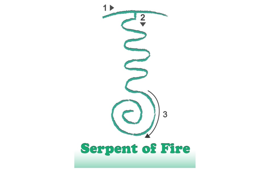 Tibetan Fire Serpent symbol
